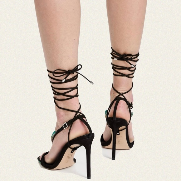 Schutz Vikki Crystal Embellished High Heel Sandals - Picture 7 of 12